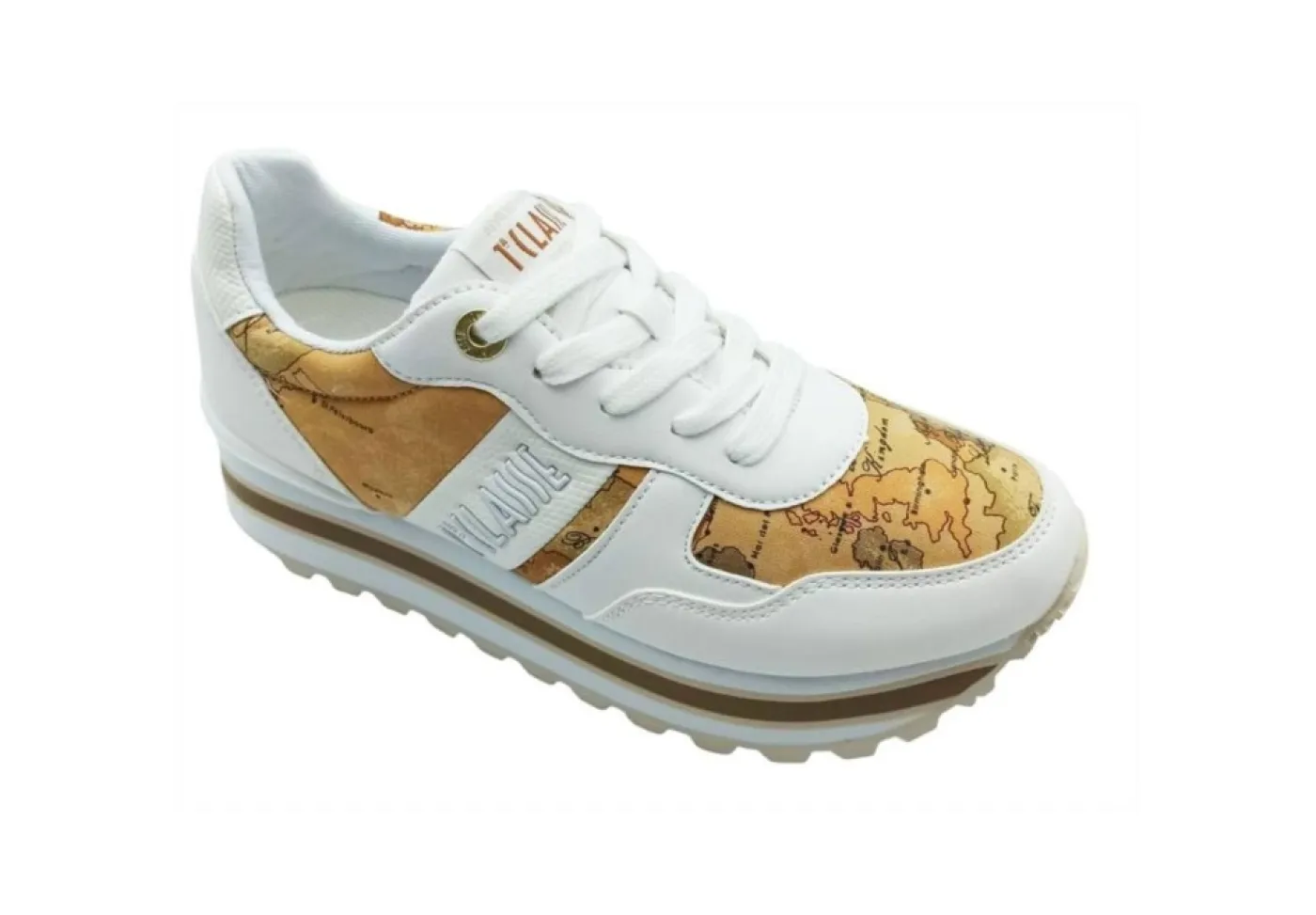 Alviero Martini J Platform* 1520 White Beige Geo