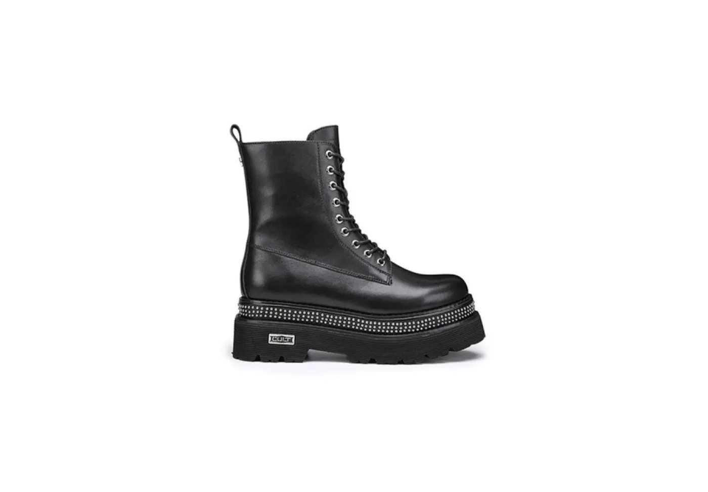 Cult Anfibi*Anfibi Da Donna In Pelle Con Borchie Greta Clw323609 Black