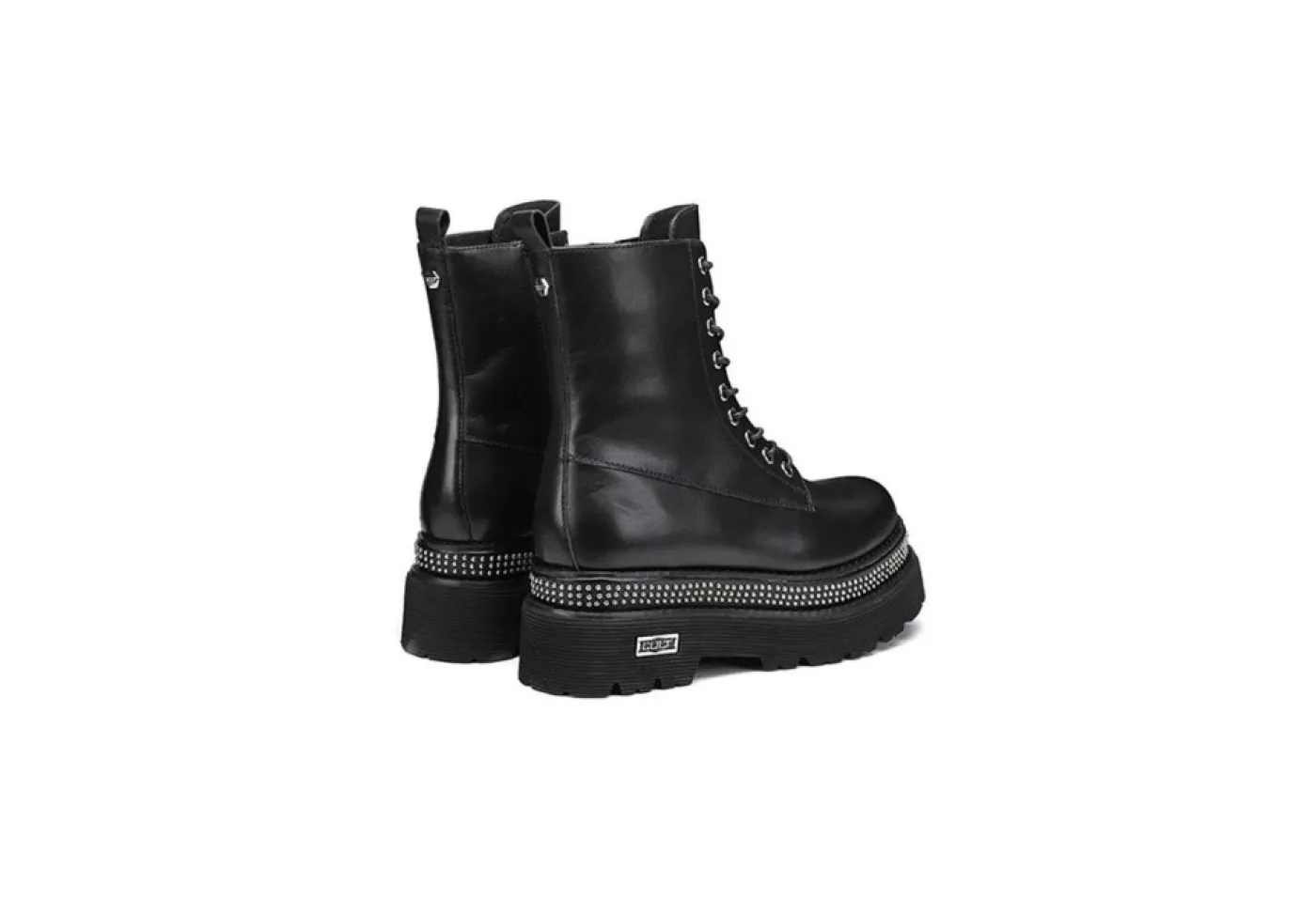 Cult Anfibi*Anfibi Da Donna In Pelle Con Borchie Greta Clw323609 Black