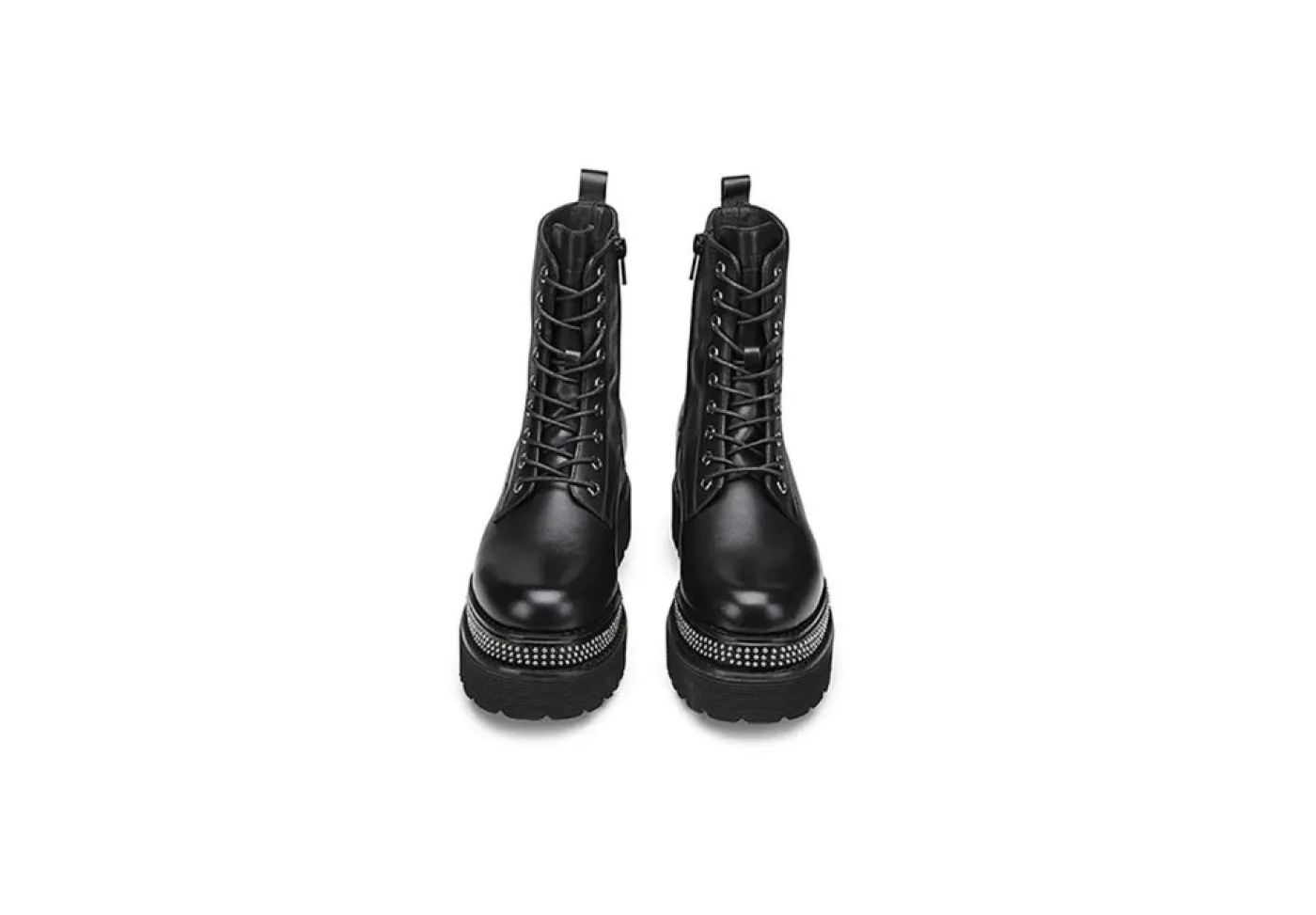 Cult Anfibi*Anfibi Da Donna In Pelle Con Borchie Greta Clw323609 Black