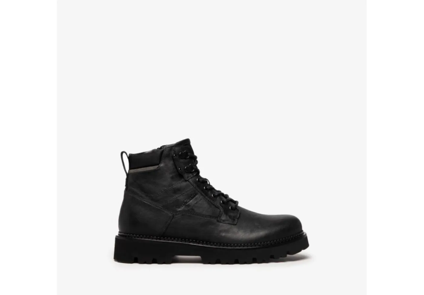 Nero Giardini Con Lacci*Anfibi Da Uomo In Pelle Con Logo I202610U Nero