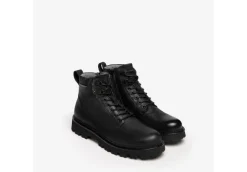 Nero Giardini Con Lacci*Anfibi Da Uomo In Pelle Con Logo I202610U Nero