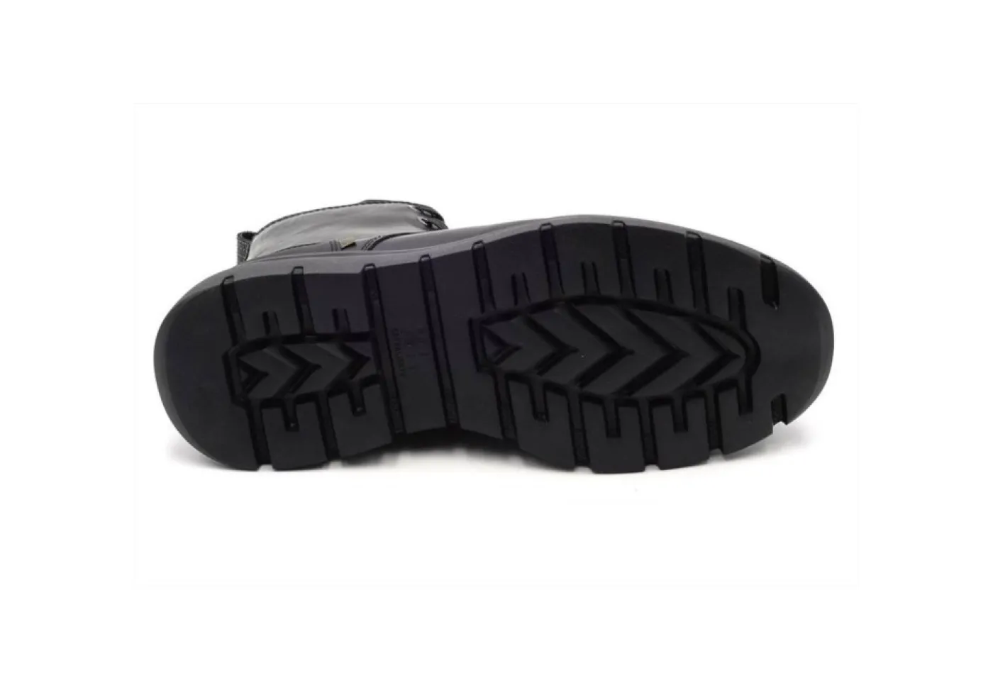 * Con Lacci*Anfibio Ambitious In Pelle Nero Casual Lacci Zip