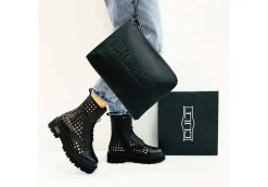 Cult Anfibi*Anfibio Da Donna In Pelle Traforata Clw339500 Nero