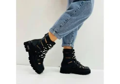 Cult Anfibi*Anfibio Cut Out In Pelle Con Zip Clw340600 Slash Nero