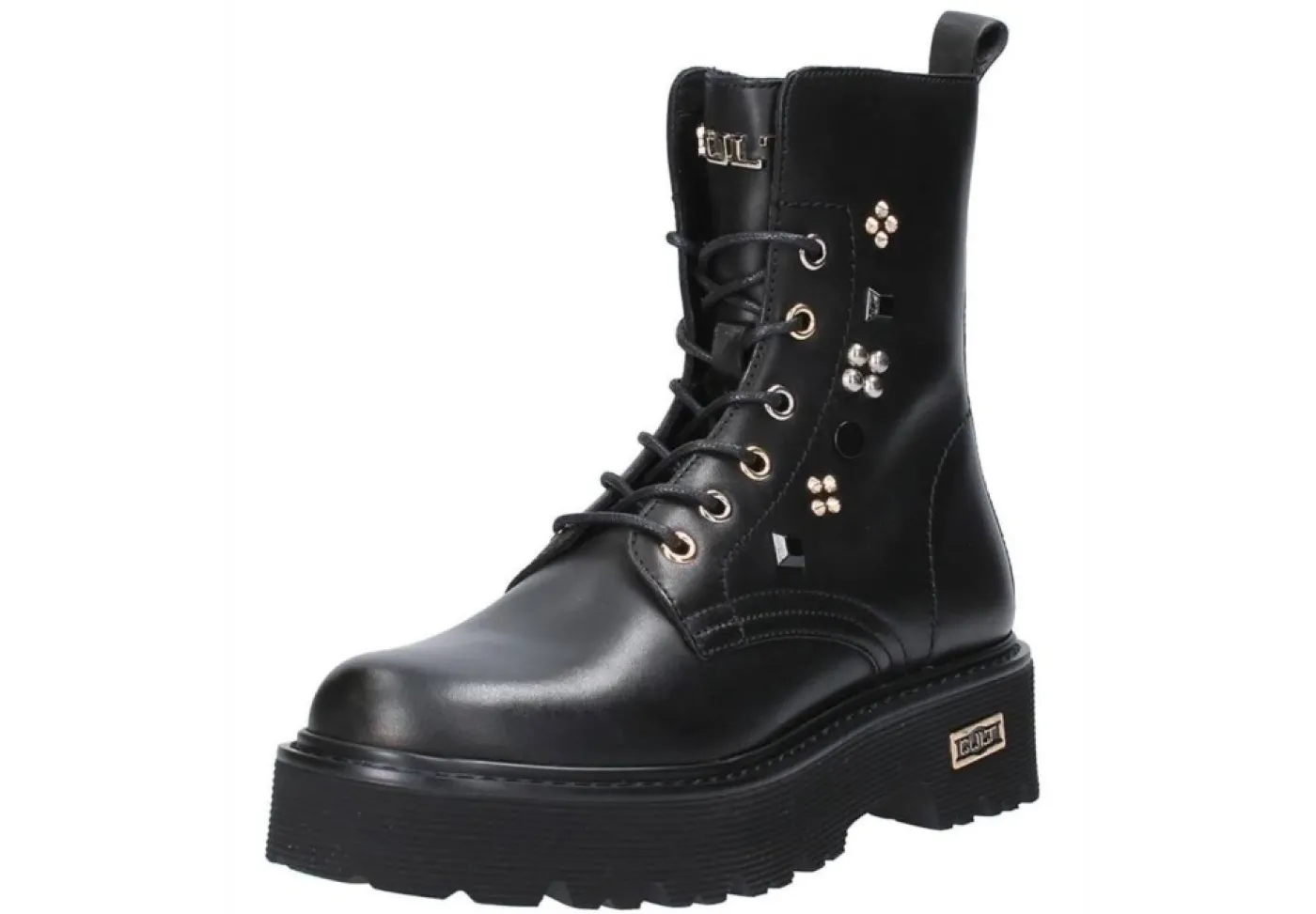 Cult Anfibi*Anfibio Da Donna In Pelle Con Borchie Clw349100 Black