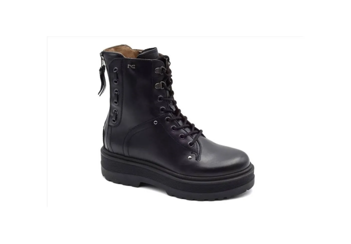 Nero Giardini Anfibi*Anfibio Da Donna Platform Con Zip I117145D 100 Nero