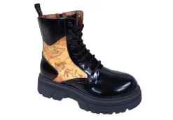 Alviero Martini J Anfibi*Anfibio Da Donna Similpelle Lucida 1414 Black Geo