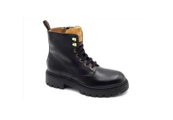 Alviero Martini J Anfibi*Anfibio Donna In Pelle Con Zip Alviero Martini 1100 Black Geo