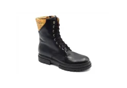 Alviero Martini J Anfibi*Anfibio Donna In Pelle Con Zip Alviero Martini 1072 Black Geo Classic
