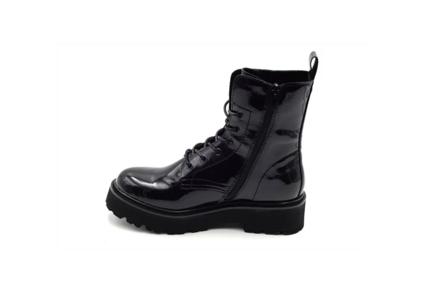Cult Anfibi*Anfibio In Vernice Con Zip Cle104102 Black