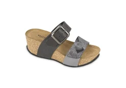 Valleverde Ciabatte A Fascia*Ciabatta Da Donna Alta Con Zeppa G51409Q Nero