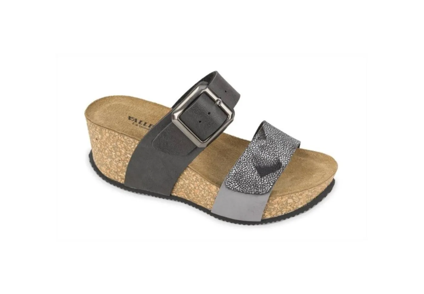 Valleverde Ciabatte A Fascia*Ciabatta Da Donna Alta Con Zeppa G51409Q Nero
