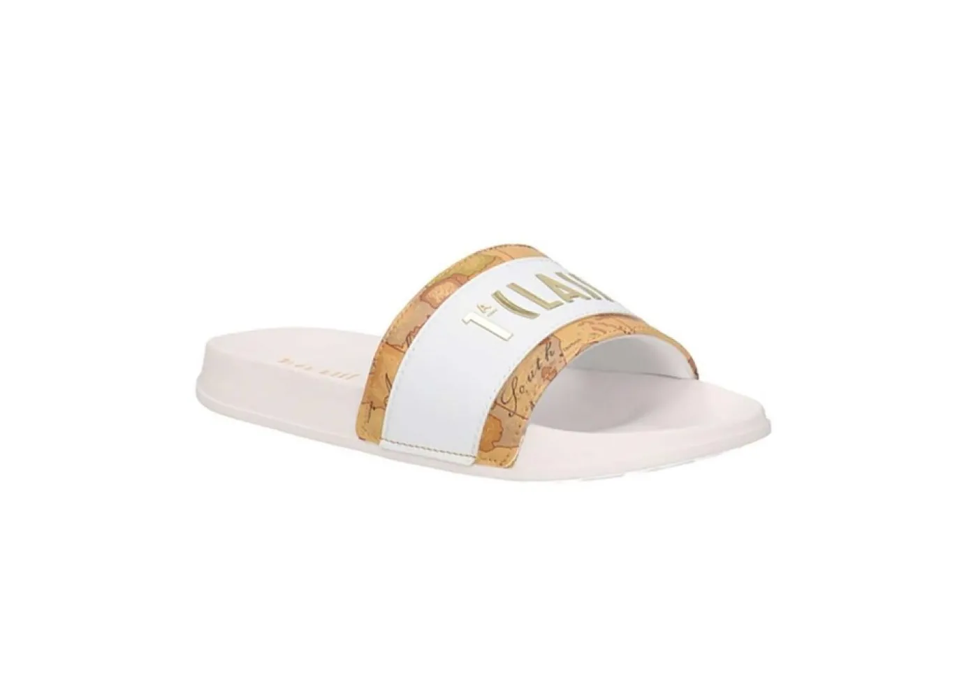 Alviero Martini J Ciabatte A Fascia*Ciabatta Da Donna Con Logo 1197 Geo Beige