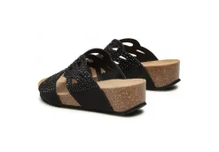 Grunland Ciabatte A Fascia*Ciabatta Da Donna Con Zeppa Cb2999-70 Nero