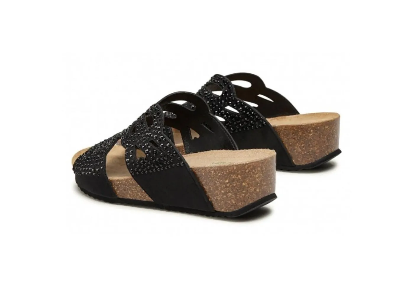 Grunland Ciabatte A Fascia*Ciabatta Da Donna Con Zeppa Cb2999-70 Nero