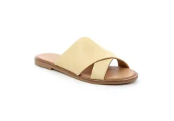 Grunland Ciabatte A Fascia*Ciabatta Da Donna In Pelle Ci3005 Paglia
