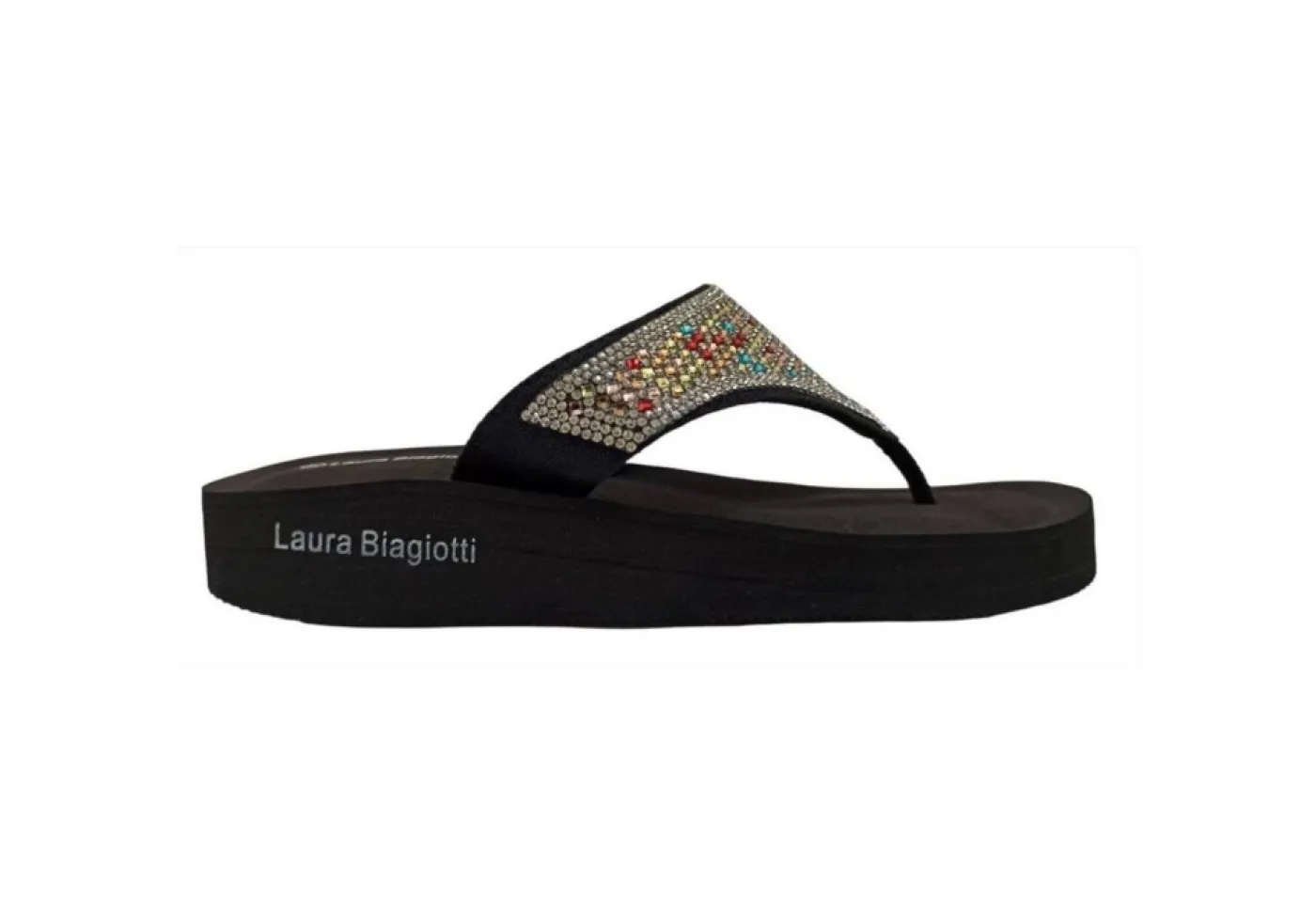 Laura Biagiotti Ciabatte Infradito*Ciabatta Da Donna Infradito Con Strass 7701 Black