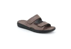 Grunland Ciabatte A Fascia*Ciabatta Da Uomo In Pelle Con Strappo Ci2687 Lapo Piombo