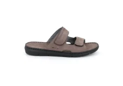 Grunland Ciabatte A Fascia*Ciabatta Da Uomo In Pelle Con Strappo Ci2687 Lapo Piombo