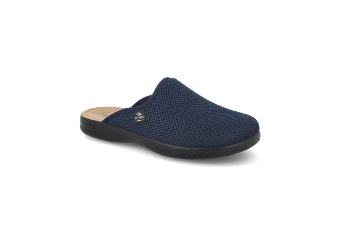 Fly Flot Pantofole*Ciabatta Da Uomo In Tessuto P7118Fb Blu