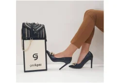 Gold&Gold Decollete*Decollete Da Donna Con Tacco A Spillo Stampa Coccodrillo Goldegold Gd6