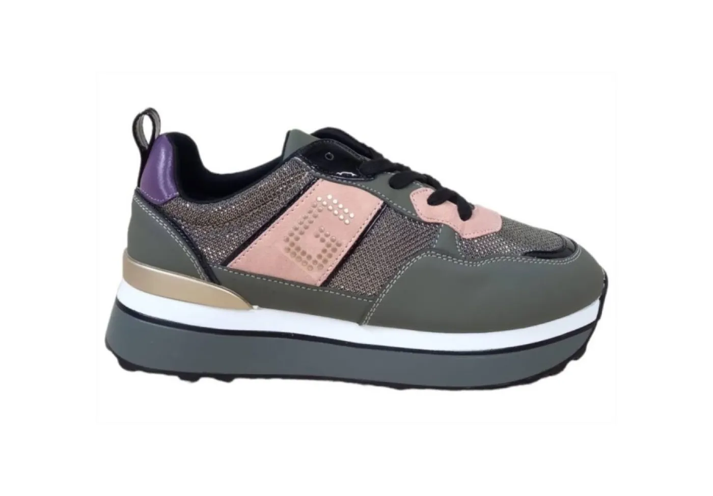 Gold&Gold Platform*Goldegold Gb515 Dark Green