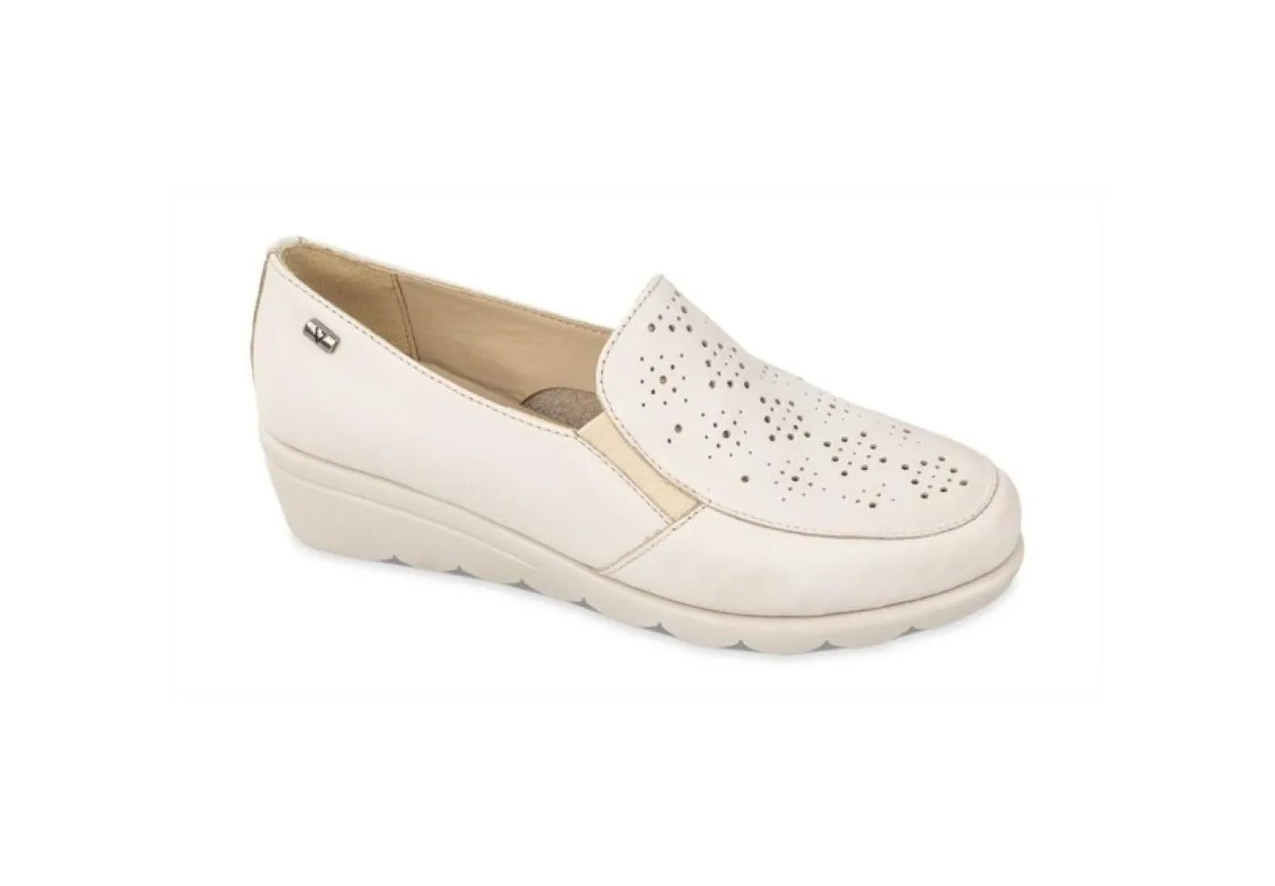 Valleverde Ballerine E Mocassini*Mocassino Da Donna Con Elastici Laterali Vs10332 Crema