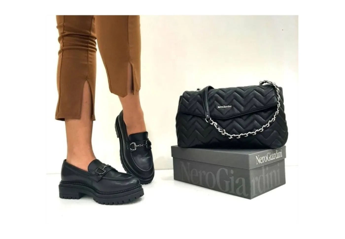 Nero Giardini Ballerine E Mocassini*Mocassino Da Donna In Pelle I217715D Nero
