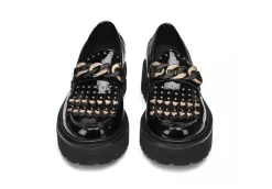 Cult Ballerine E Mocassini*Mocassino Da Donna In Vernice Con Borchie Clw348700 Nero