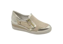 Valleverde Sneakers Basse*Mocassino In Pelle Traforata Con Zeppa 18152