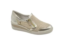 Valleverde Sneakers Basse*Mocassino In Pelle Traforata Con Zeppa 18152