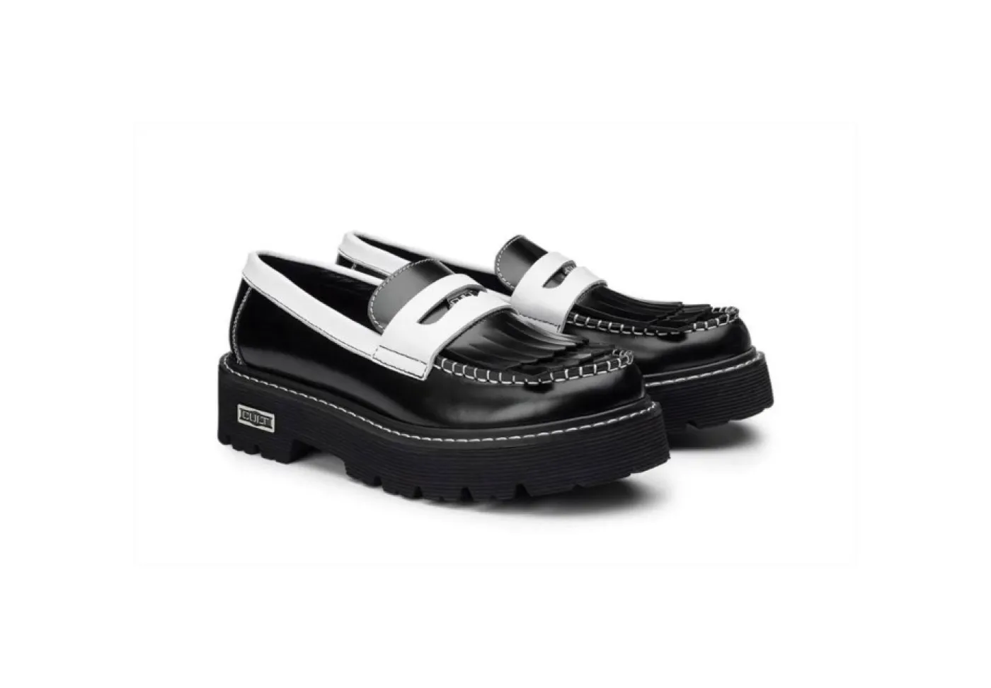 * Ballerine E Mocassini*Mocassino Platform Da Donna Cult Clw390401 Black White