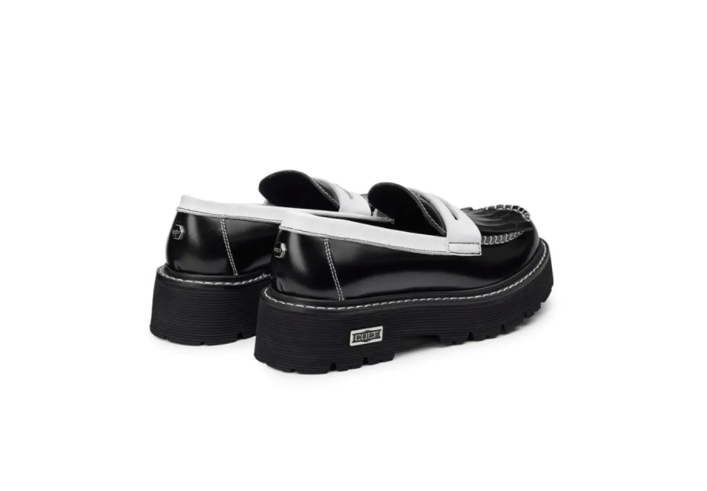 * Ballerine E Mocassini*Mocassino Platform Da Donna Cult Clw390401 Black White