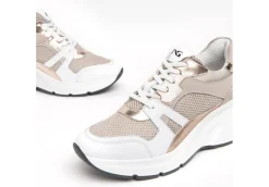 Nero Giardini Sneakers Basse*Nuova Collezione Sneakers In Pelle E Tessuto Con Zeppa E
