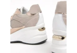 Nero Giardini Sneakers Basse*Nuova Collezione Sneakers In Pelle E Tessuto Con Zeppa E