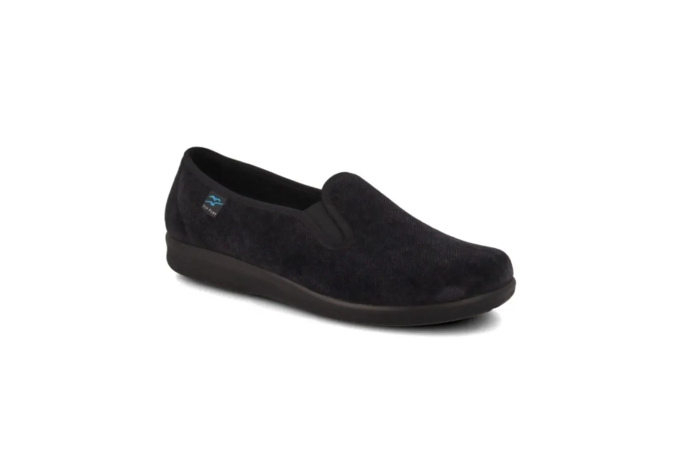 Fly Flot Pantofole*Pantofola Chiusa Da Uomo Calda In Tessuto Nero 22646Md