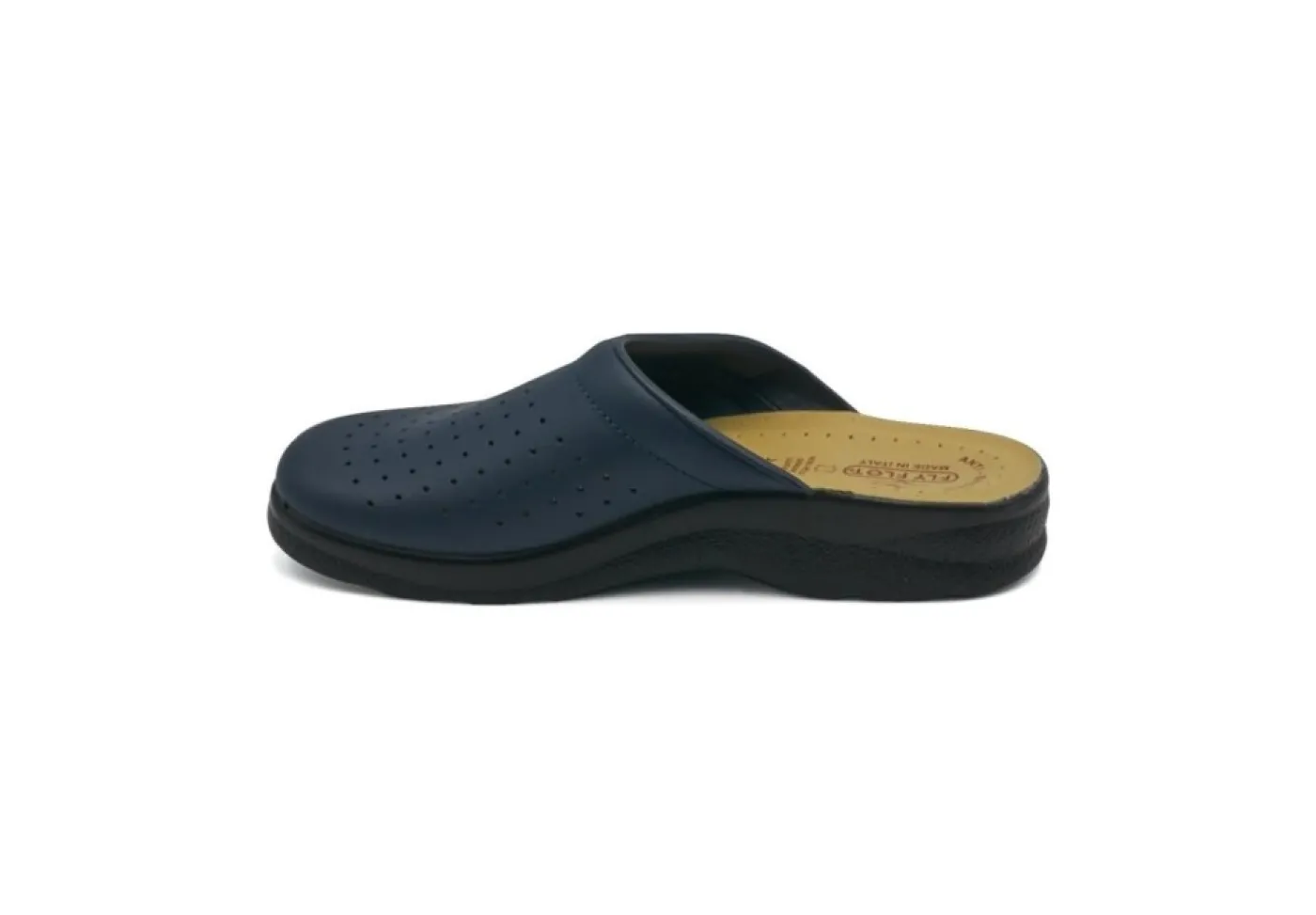 Fly Flot Ciabatte Sanitarie*Pantofola Sanitaria Da Uomo In Pelle Forata 82 028 Be
