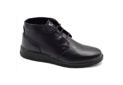 Valleverde Con Lacci*Polacchino In Pelle Con Memory Shock 36836 Vitello Nero