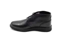 Valleverde Con Lacci*Polacchino In Pelle Con Memory Shock 36836 Vitello Nero