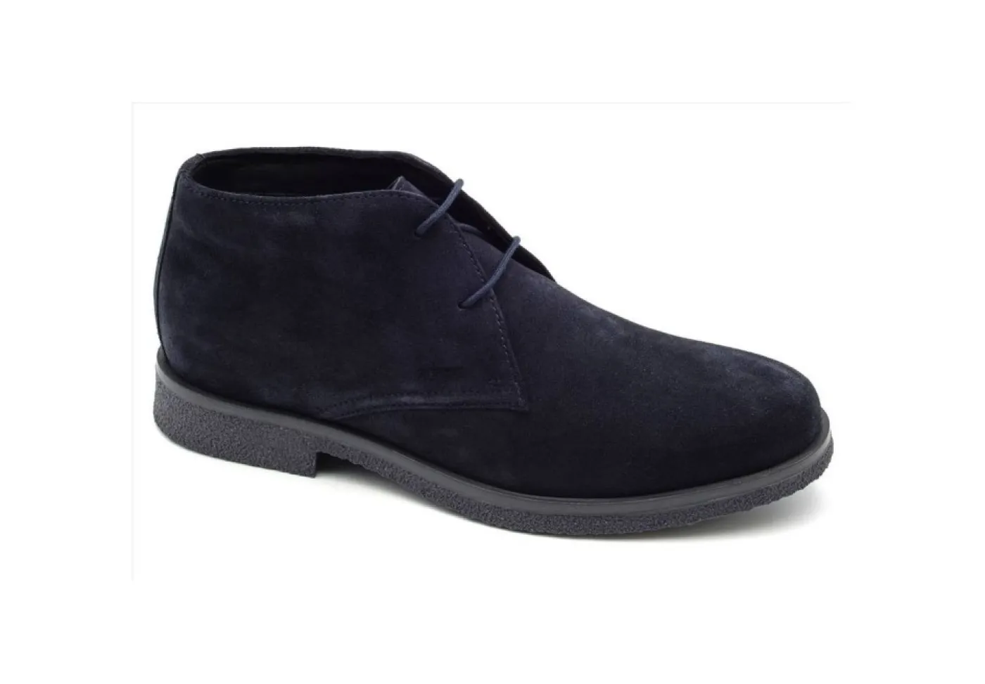 Geox Con Lacci*Polacchino In Pelle Scamosciata Con Lacci U0458A Navy