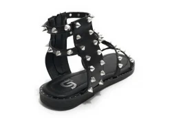 Gold&Gold Sandali Bassi*Sandalo Da Donna Con Borchie Goldegold Gp22-279 Nero