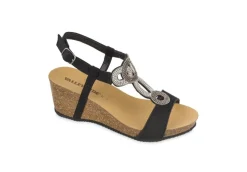 Valleverde Zeppe*Sandalo Da Donna Con Strass 42150 Black