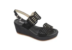 Valleverde Zeppe*Sandalo Da Donna In Pelle Con Zeppa 32217 Nero Con Strass
