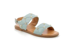 Grunland Sandali Bassi*Sandalo Da Donna In Pelle Con Borchie Sa2416 Menta
