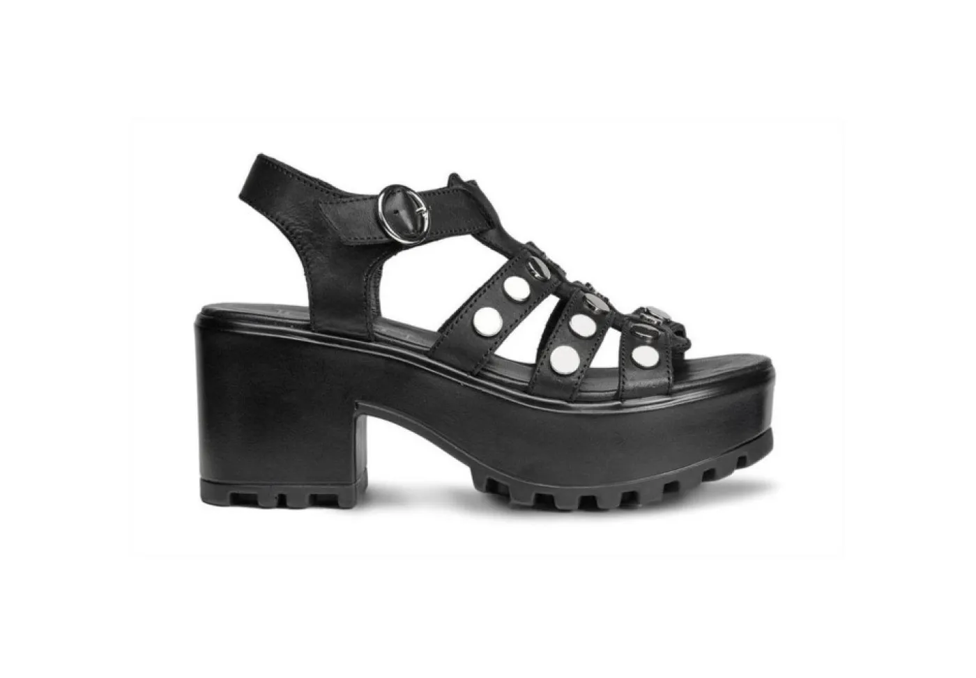 Cult Sandali Alti*Sandalo Da Donna In Pelle Con Borchie Cle104346