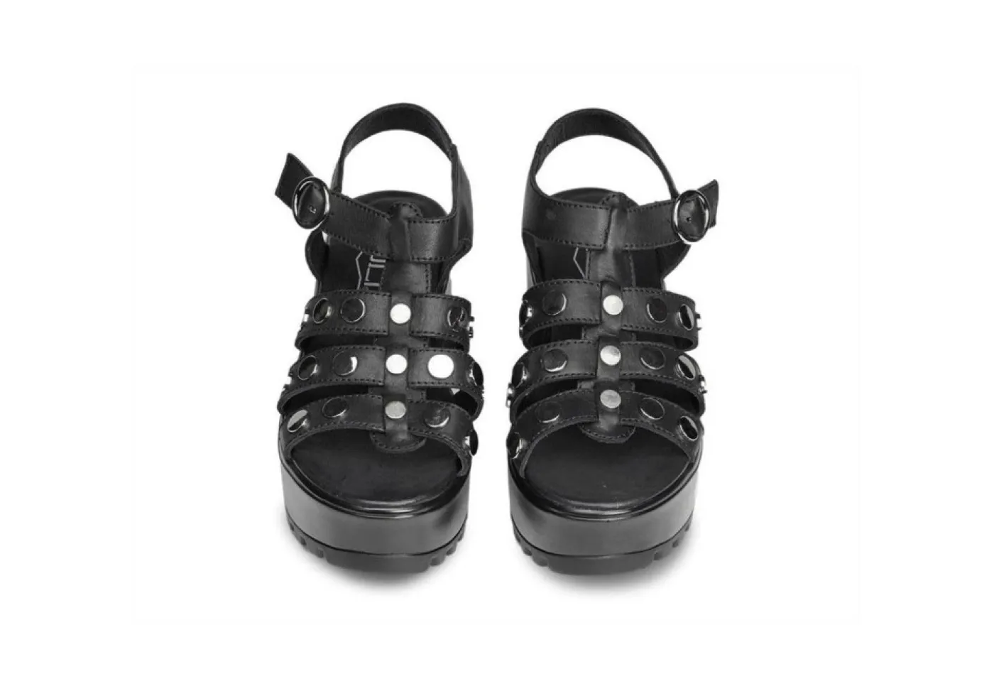 Cult Sandali Alti*Sandalo Da Donna In Pelle Con Borchie Cle104346