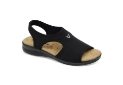 Valleverde Sandali Bassi*Sandalo Da Donna In Tessuto Elastico 25322 Nero