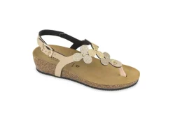Valleverde Sandali Bassi*Sandalo Da Donna Infradito Con Glitter G51276 Nero Beige