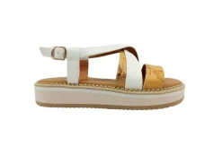 Alviero Martini J Sandali Bassi*Sandalo Da Donna Ragazza Con Incrocio 1175 Geo Beige